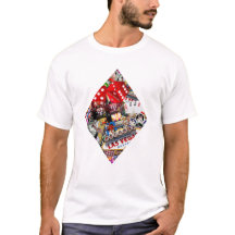 Diamante - Camiseta con forma de tarjeta de juego 