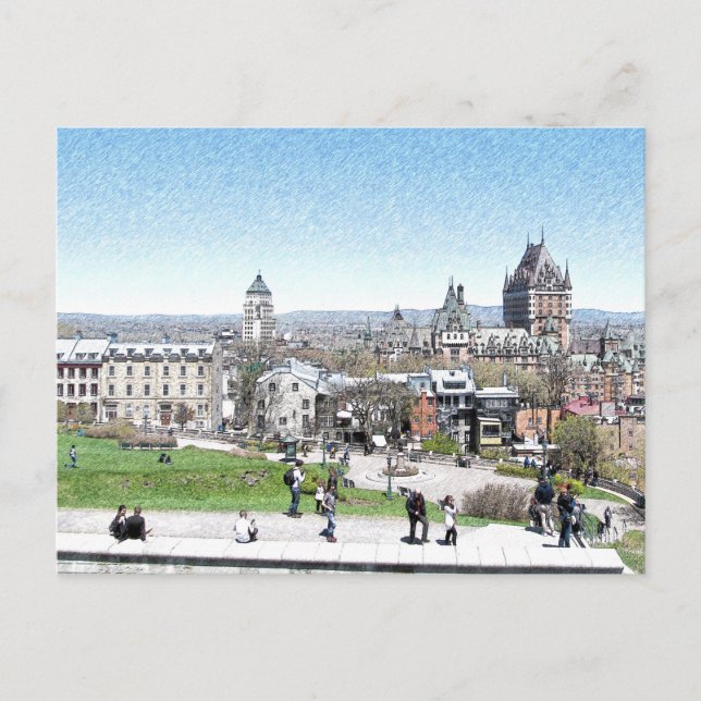 DIAMANTE DE CABO EN POSTAL DE LA CIUDAD DE QUEBEC (Anverso)