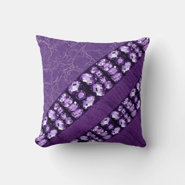 Diamante de imitación púrpura y almohada (Anverso)
