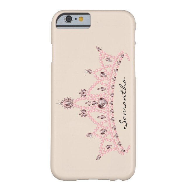 Diamante de imitación Tiara iPhone 6 Funda (marfil (Reverso)