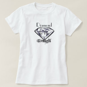 DIAMANTE EN la camiseta de las Áspero-Señoras