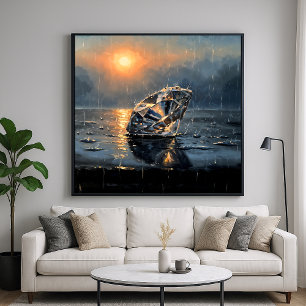 Diamante húmedo - Arte melancólico estilo impresio