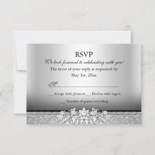 Diamante Plata & Negro RSVP