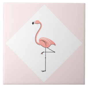 Diamante rosa flamenco baldosa reversible