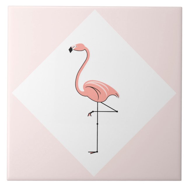 Diamante rosa flamenco baldosa reversible (Frente)