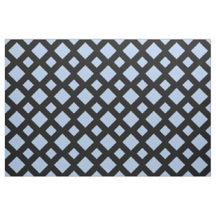 Diamantes azules claros en tela geométrica negra
