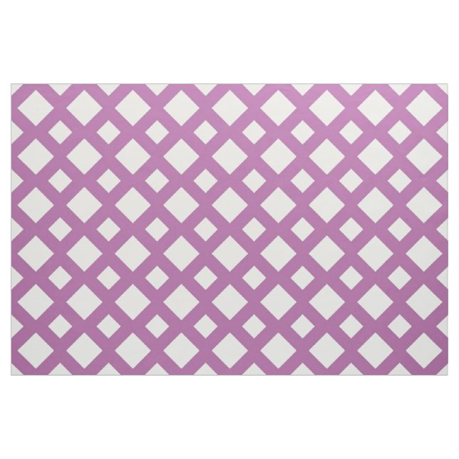 Diamantes blancos geométricos en tela de la ("Cuarto gordo" (fat quarter))