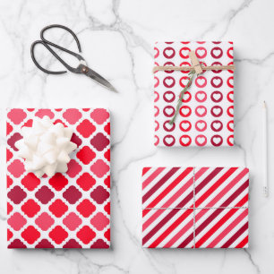 Diamantes, Corazones Y Rayas Envolver Hojas De Pap