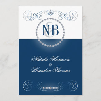 Diamantes de imitación de invitaciones a bodas de