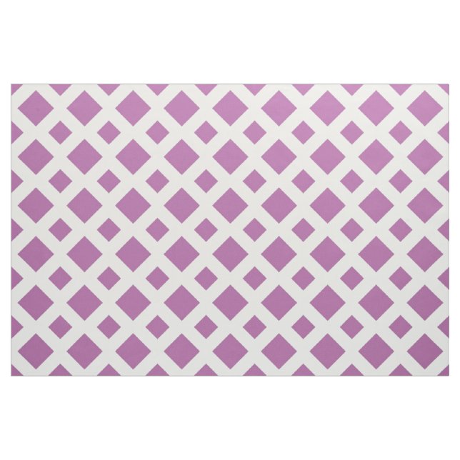 Diamantes de la lavanda en la tela geométrica ("Cuarto gordo" (fat quarter))