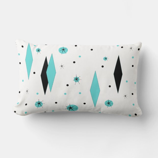 Diamantes de la turquesa y almohada retros del (Anverso)