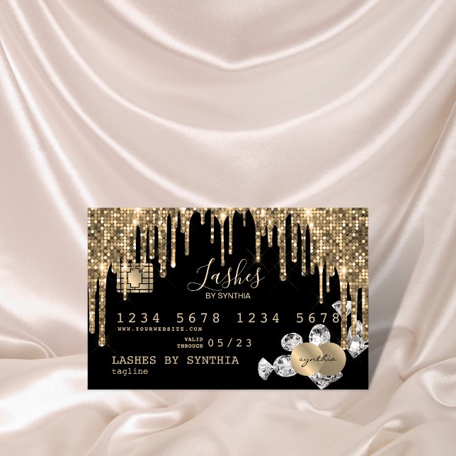 Diamantes de oro con estilo de la tarjeta de crédi (Subido por el creador)