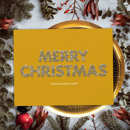 Diamantes Elegantes Feliz Navidad Negocio Amarillo