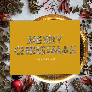Diamantes Elegantes Feliz Navidad Negocio Amarillo