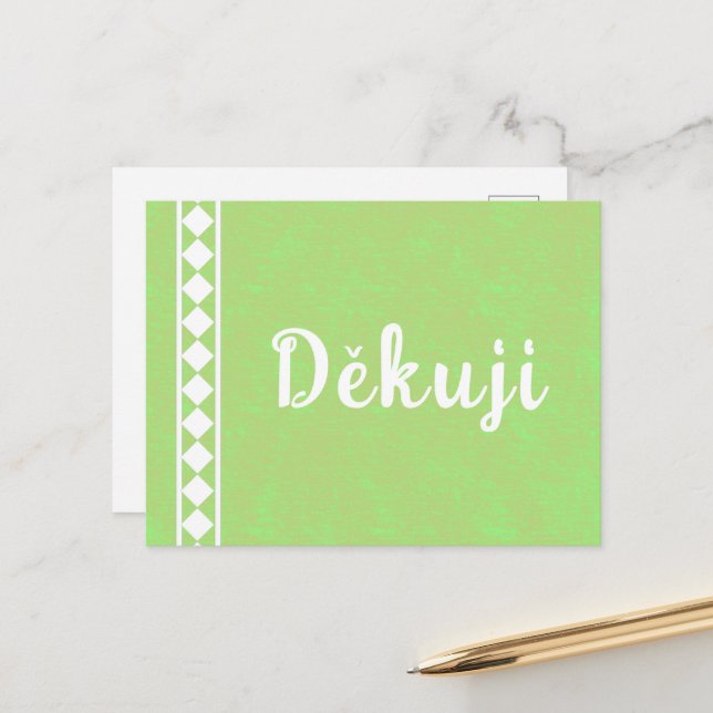 Diamantes en una tarjeta postal de agradecimiento  (Anverso/Reverso In Situ)