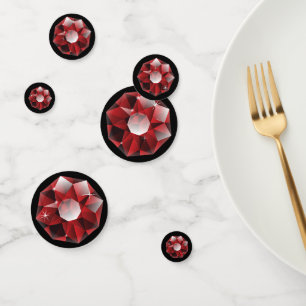 Diamantes Lentisco Rojo Rubí Confeti