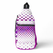 Diamantes magenta púrpura diseñan bolsa de honda