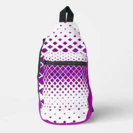 Diamantes magenta púrpura diseñan bolsa de honda