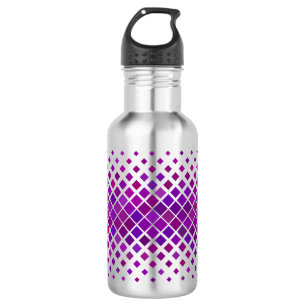 Diamantes magenta púrpura diseñan botella de agua