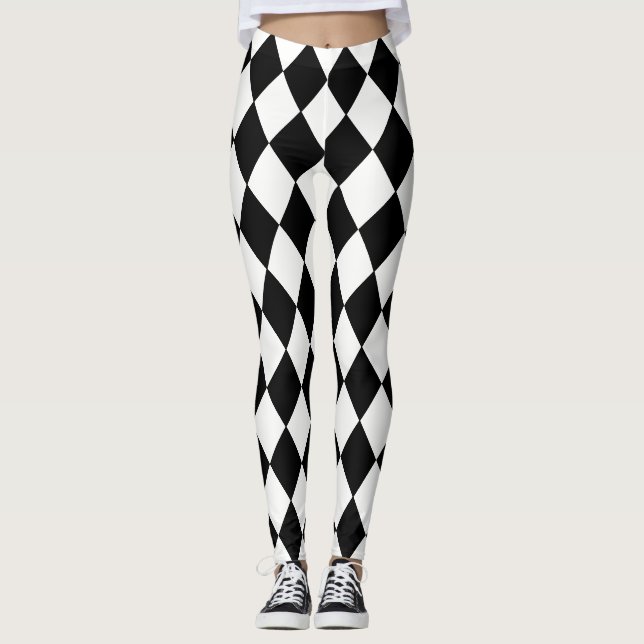 Diamantes Negros en Leggings Blancos (Anverso)