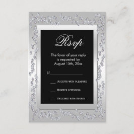 Diamantes plateados de estilo 60.ª Boda RSVP
