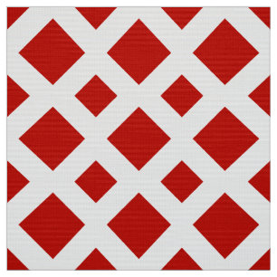 Diamantes rojos en la tela geométrica blanca