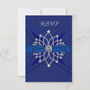 Diamantes Royal Azul Cumpleaños Sweet Sixteen RSVP