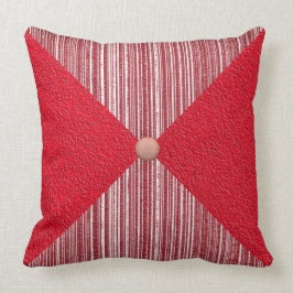 Diamantes y cheques en Cojín decorativo rojo