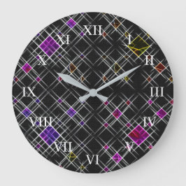 Diamantes y cruza el reloj de pared