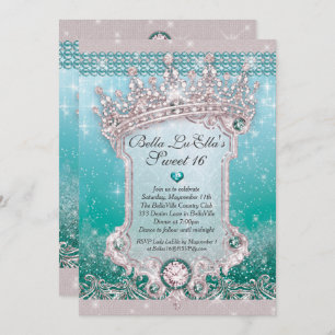 Diamantes y dulces dulces 16 invitaciones de quinc