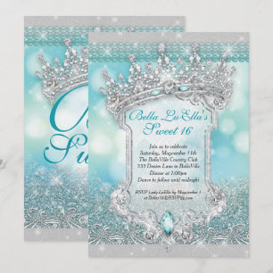 Diamantes y dulces dulces 16 invitaciones de quinc