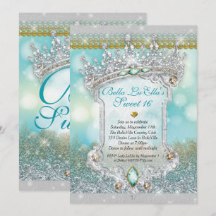 Diamantes y dulces dulces 16 invitaciones de quinc