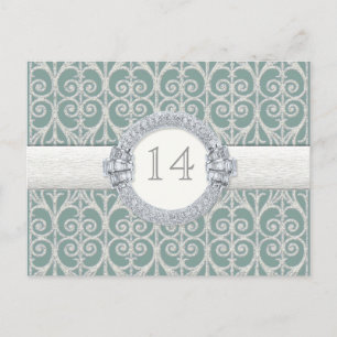 Diamantes y encajes, Boda de la tarjeta de número 