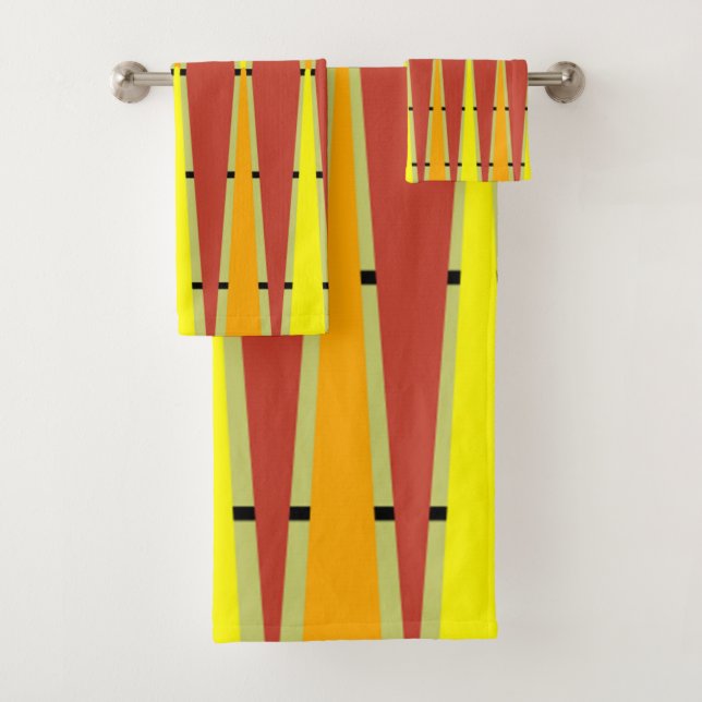 Diamantes y triángulos - Rojo y Naranja (In situ)