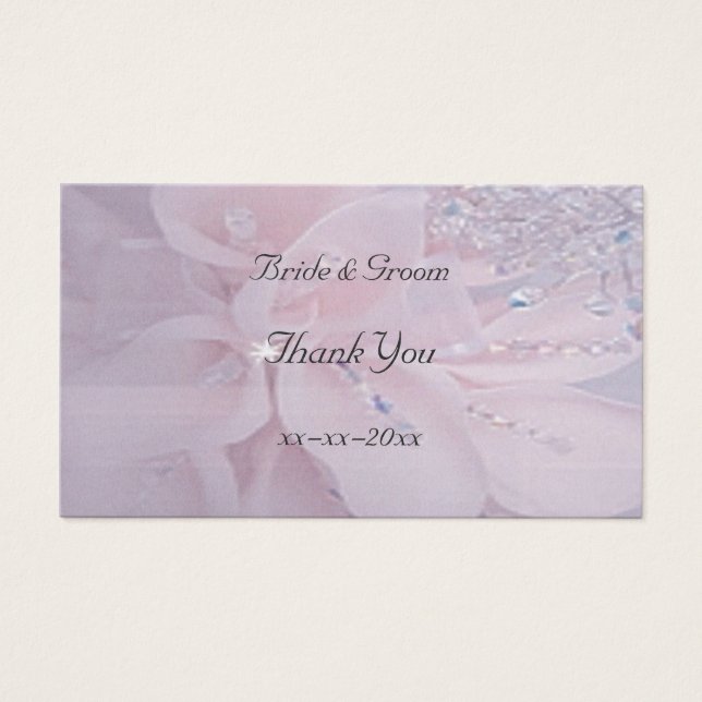 Diamond Boda Gracias Etiqueta Favor (Frente)