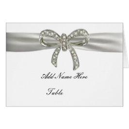 Diamond Bow Boda Table Place Card