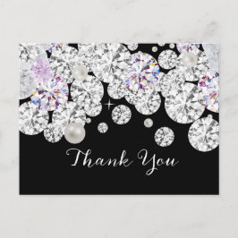 Diamond elegante tarjeta de agradecimiento