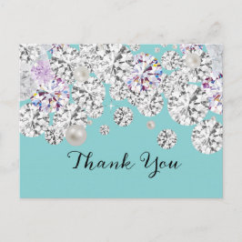 Diamond elegante tarjeta de agradecimiento