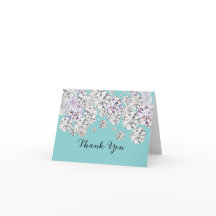 Diamond elegante tarjeta de agradecimiento