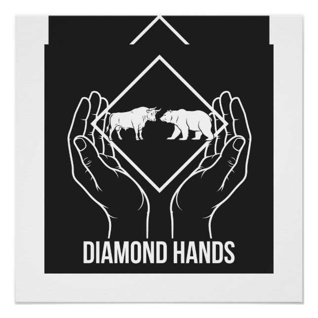 Diamond Hands — Póster Brillante (Anverso)