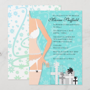 Diamond Lingerie Bridal Tiffany Invitación Verde