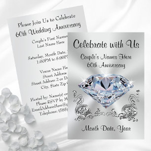 Diamond Personalized, Invitaciones del 60 Aniversa