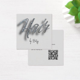 Diamond Purpurina Hair Stylist Business Card