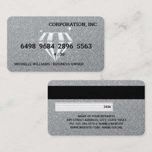 Diamond Sparkle PURPURINOSO Tarjeta de crédito