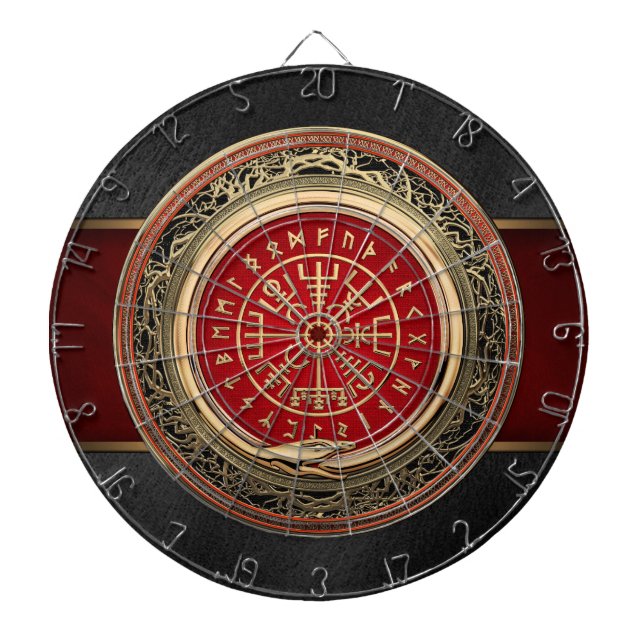 Diana [200] Compás rúnico mágico del oro de Vegvisir - (Frente)