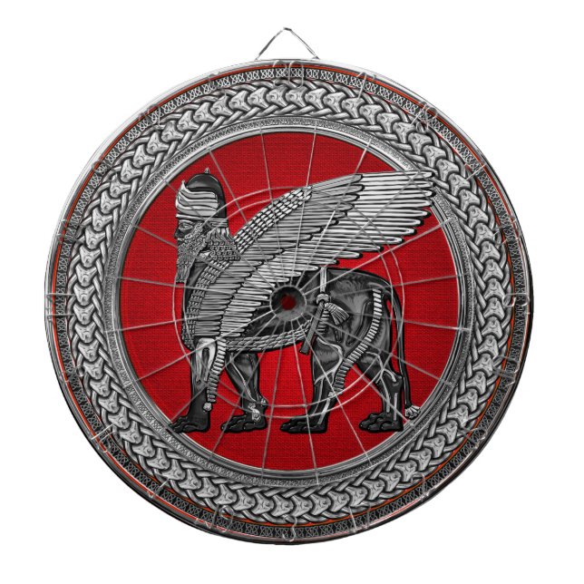 Diana [200] León alado asirio: Lamassu plateado y negro (Frente)