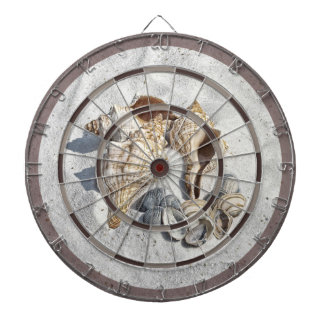 Diana A Collection of Seashells on Sand Dart Board