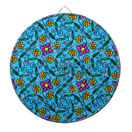 Diana Abstract Floral Dart Board