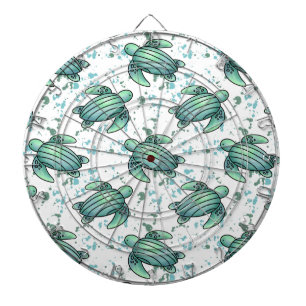 Diana acuarela tortuga azul verde animal