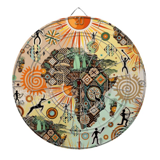 Diana Africa Map Decorative Tribal Elements Pattern (Frente)